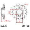 Pignon JT SPROCKETS acier anti-bruit 1538 - 520