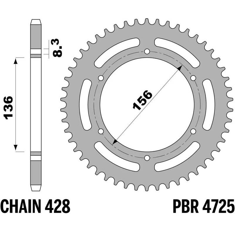 Couronne PBR acier standard 4725 - 428