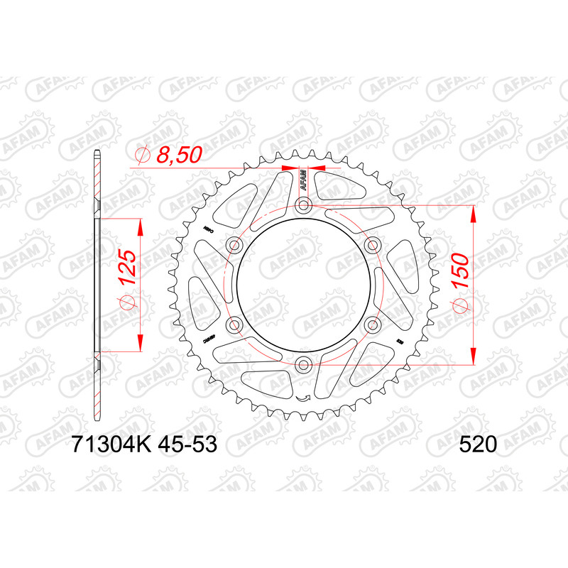 Couronne AFAM acier standard 71304K - 520
