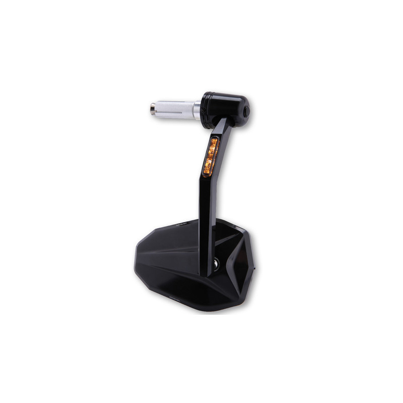 HIGHSIDER pro Bar End Mirror Victory With LED Indicator, Black Anodised Aluminium Head, E-approved