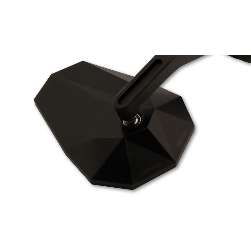 HIGHSIDER pro Bar End Mirror Stealth-X7 With LED Indicator, Black, E-approved (1pc)