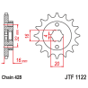 Pignon JT SPROCKETS acier standard  1122 - 428