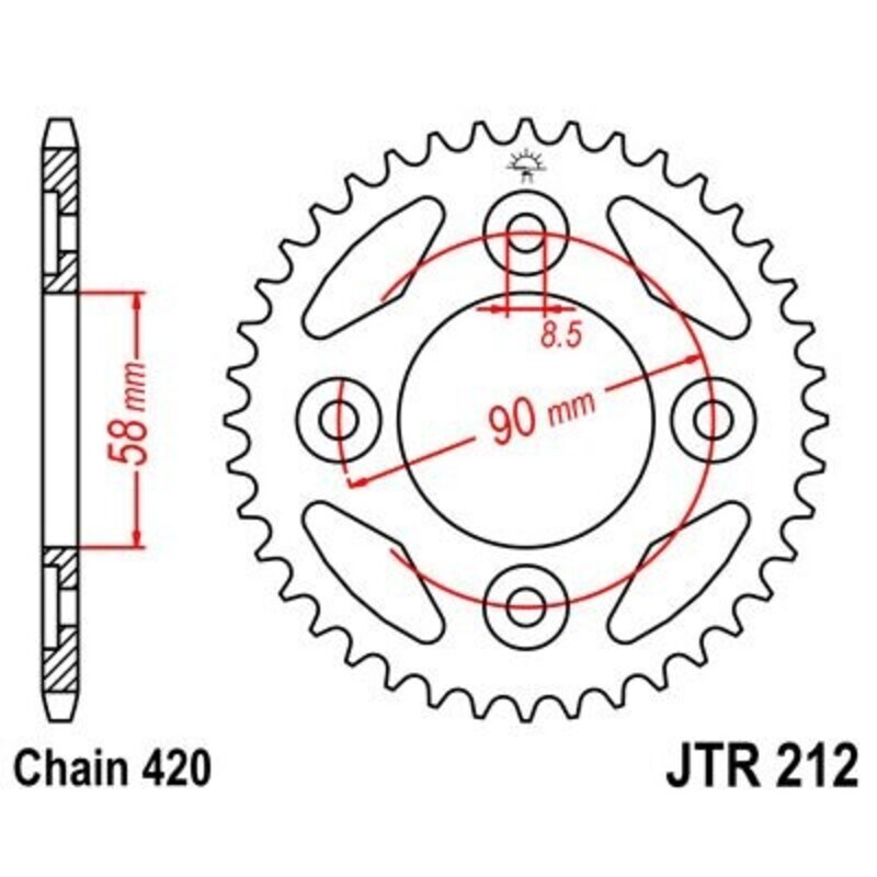 Kit chaîne JT/JT 420HDR 15/34 standard - couronne standard