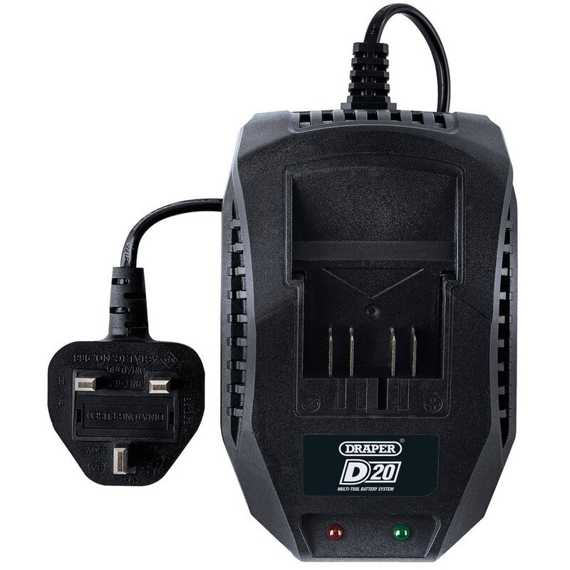 Chargeur de batterie DRAPER Li-ion D20 20 V, 2,4 A
