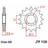 Kit chaîne JT/JT 428HDR 11/62 standard - couronne standard