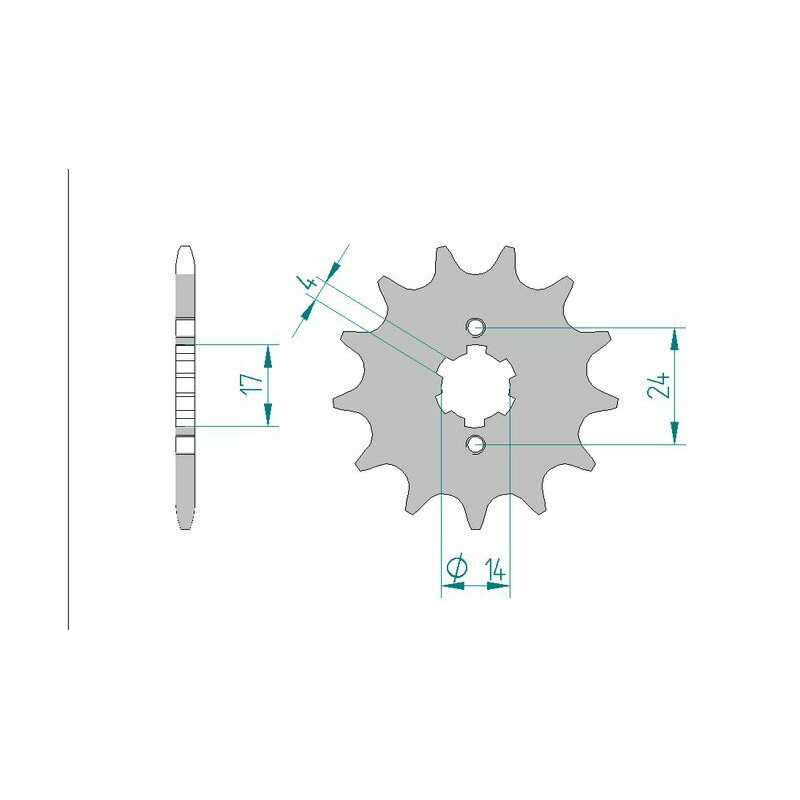 Kit chaîne AFAM 428XMR2 12/47 - couronne standard