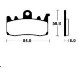 Plaquettes de frein TECNIUM Maxi Scooter métal fritté - MSS400