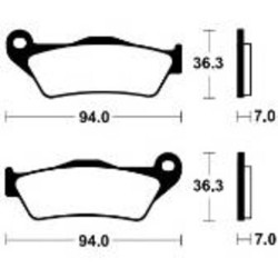 Plaquettes de frein TECNIUM Performance métal fritté - MR503