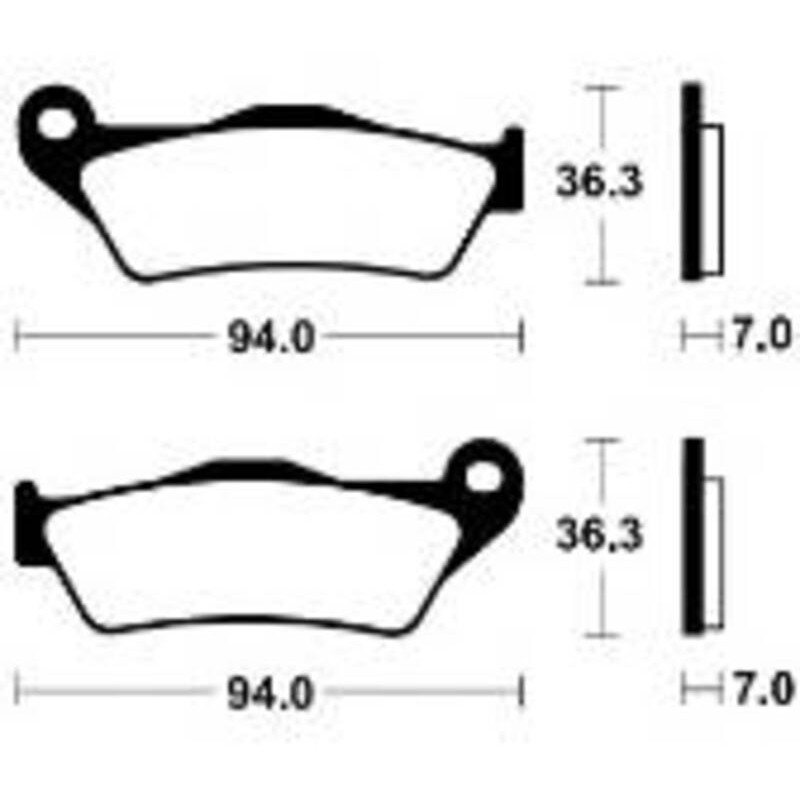 Plaquettes de frein TECNIUM Performance métal fritté - MR503