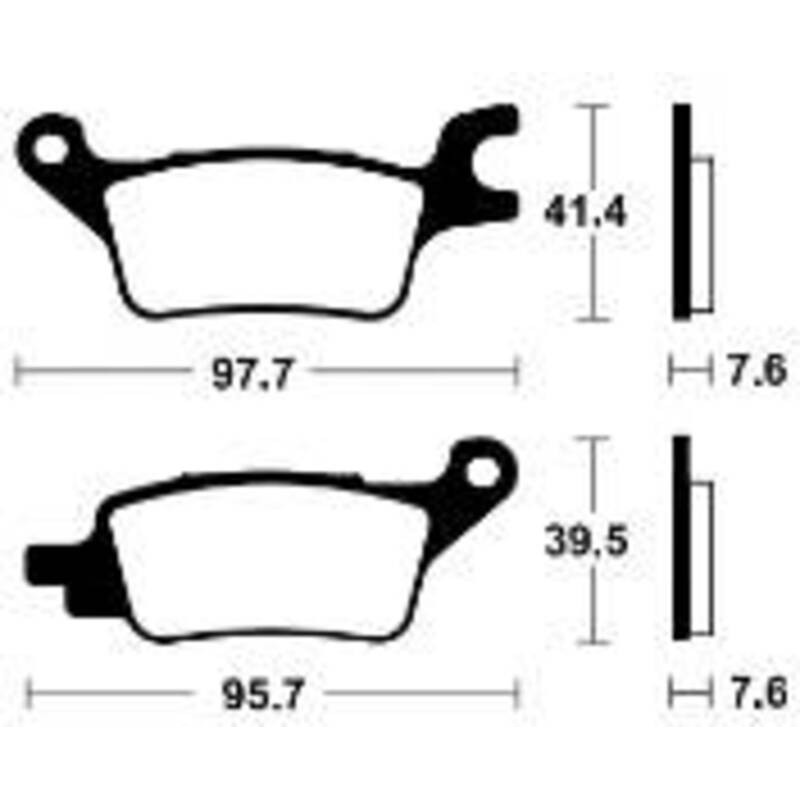 Plaquettes de frein TECNIUM Scooter organique - ME510