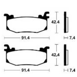 Plaquettes de frein TECNIUM Racing métal fritté - MTR512