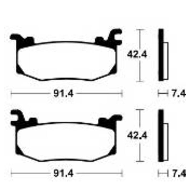 Plaquettes de frein TECNIUM Racing métal fritté - MTR512