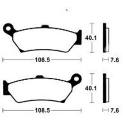Plaquettes de frein TECNIUM Performance métal fritté - MR505