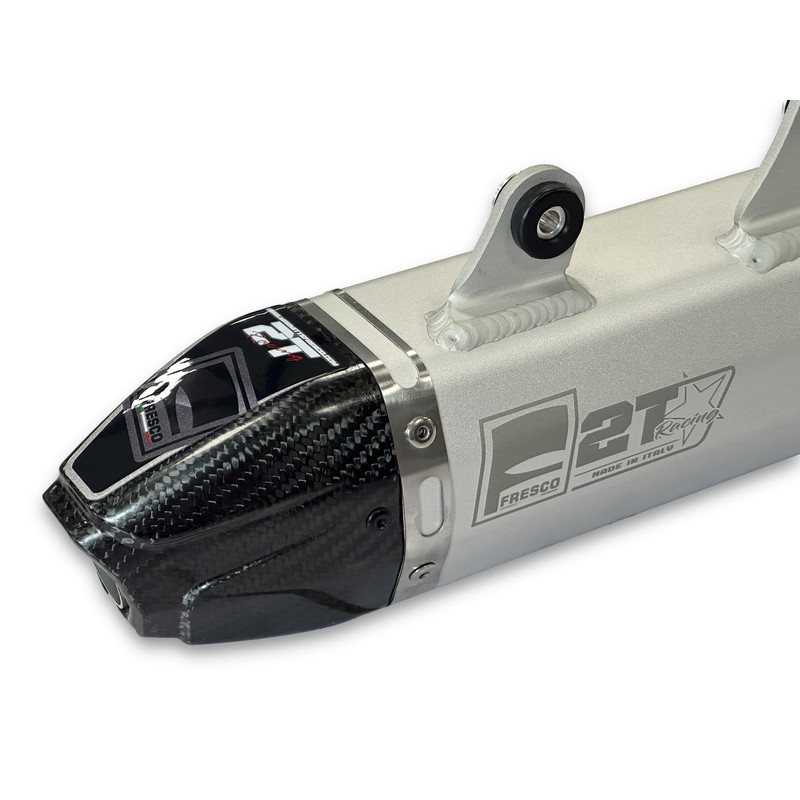 Silencieux FRESCO Carby aluminium blanc/casquette carbone