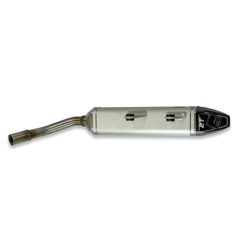 Silencieux FRESCO Carby aluminium blanc/casquette carbone