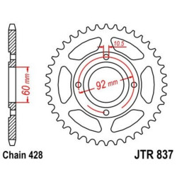 Couronne JT SPROCKETS Acier Standard - 428