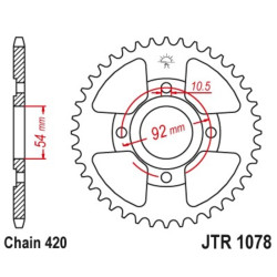 Couronne JT SPROCKETS Acier Standard - 420