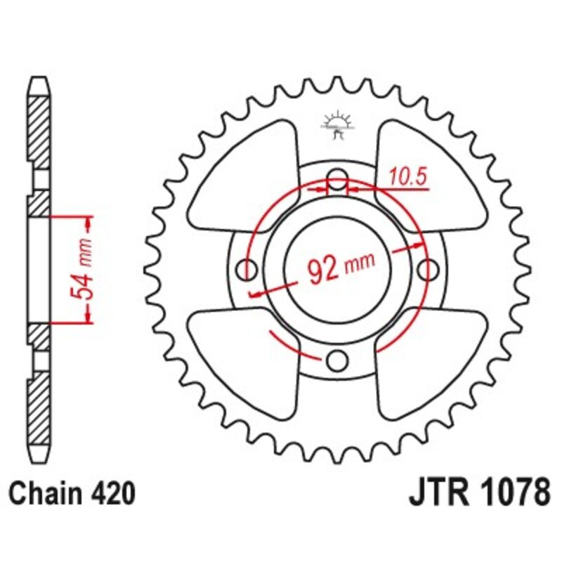 Couronne JT SPROCKETS Acier Standard - 420