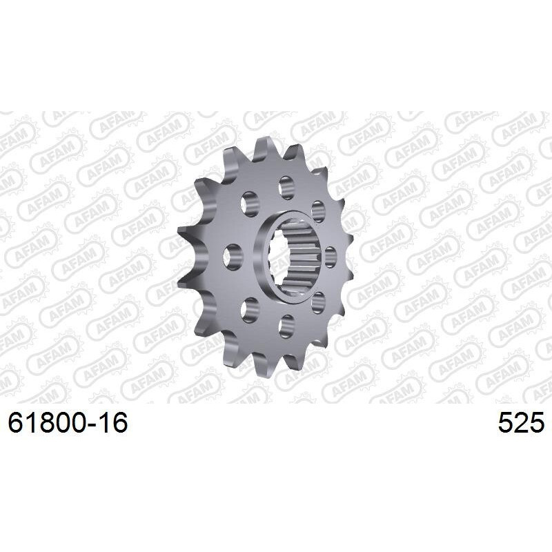 Pignon AFAM acier anti-bruit 618 - 525 - noir