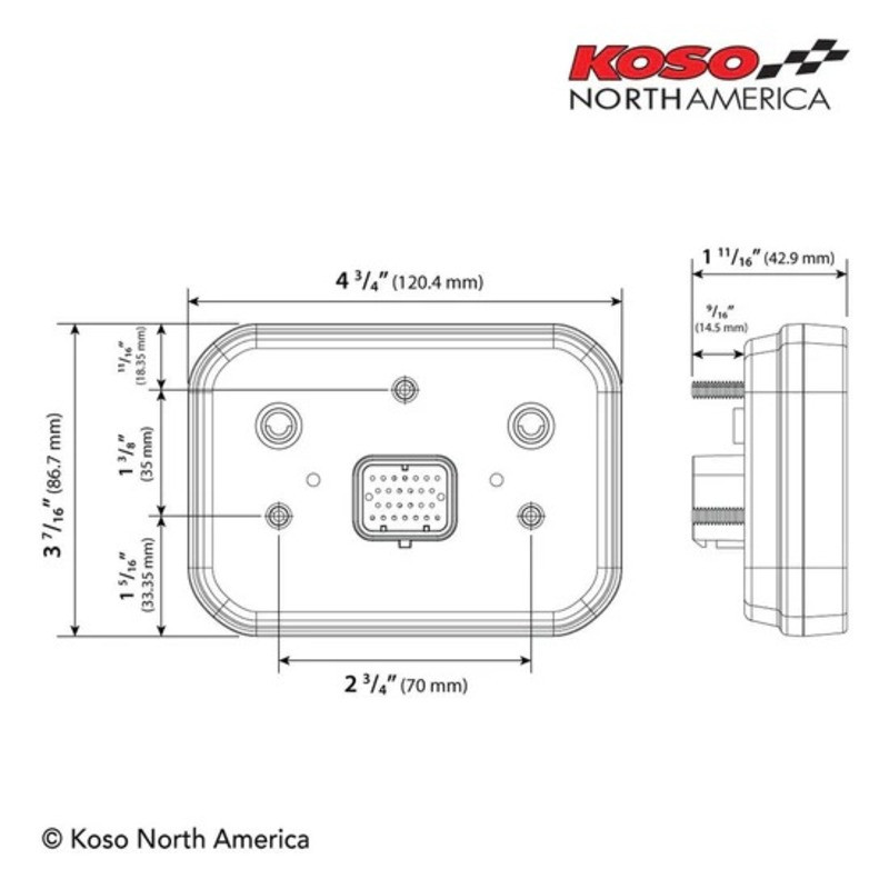 Compteur multifonction TFT KOSO RX-3S 15000 tr/min