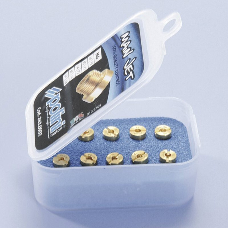 Polini main jet pack. 10 jets, Dell'Orto type, of 6 mm, 180/198 (362.0008)