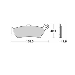Plaquettes de frein BREMBO route métal fritté - 07BB4380