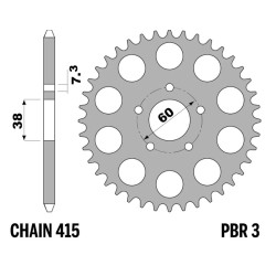 Couronne PBR acier standard - 415