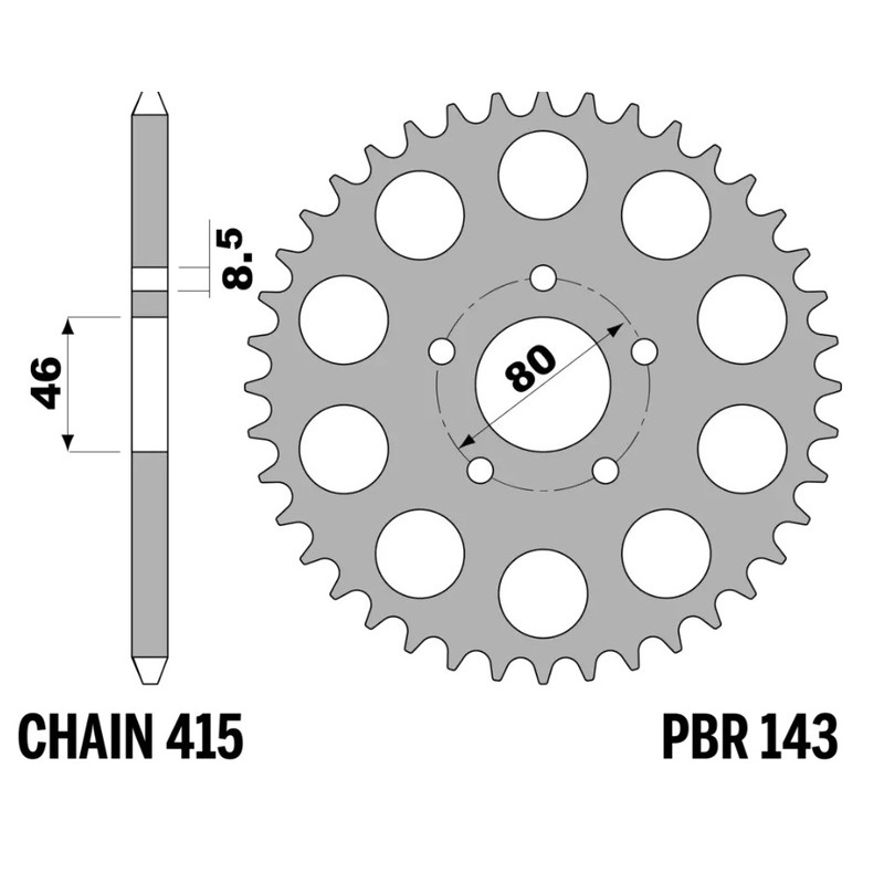 Couronne PBR acier standard - 415