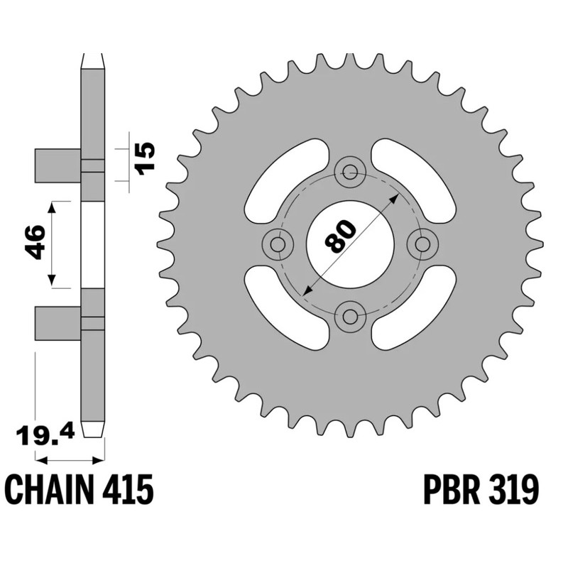 Couronne PBR acier standard - 415