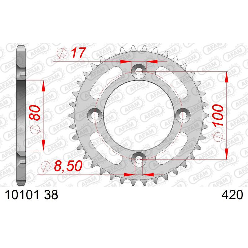 Couronne AFAM alu standard - 420