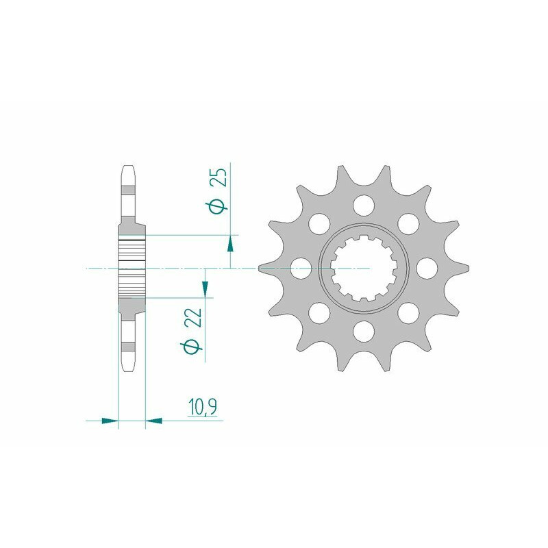 Kit chaîne AFAM 520 XSR - 16/48-116 - Couronne alu standard