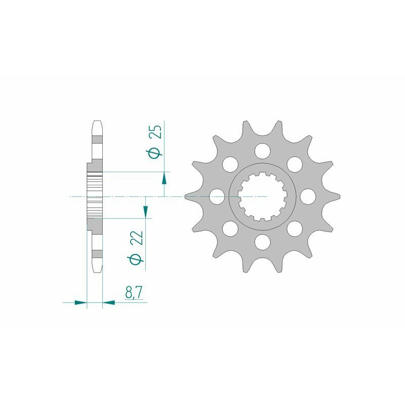 Kit chaîne AFAM 520 XSR - 16/44-110 - Couronne alu standard