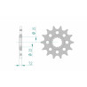 Kit chaîne AFAM 520 XSR - 16/43-114 - Couronne alu standard