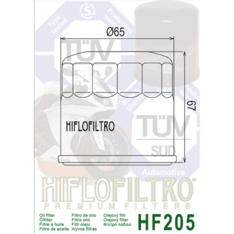 Filtre à huile HIFLOFILTRO - HF205