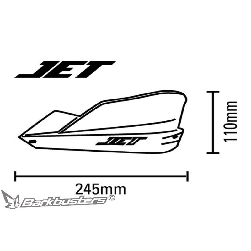 Protège-mains BARKBUSTERS Jet - montage 2 points - guidons coniques 22mm