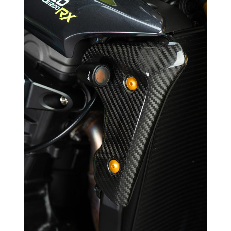 Panneau de protection radiateur droit/gauche LIGHTECH - carbone brillant