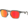 Lunettes de soleil OAKLEY HSTN SQ Matte Grey Smoke - verres Prizm Ruby