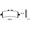 Plaquettes de frein TECNIUM Racing métal fritté - MSR341