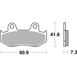 Plaquettes de frein BREMBO Scooter métal fritté - 07078XS