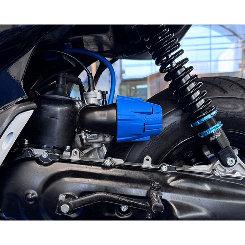 Air Box Bleu Droit Ø46mm POLINI