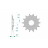 Kit chaîne AFAM 520 XSR4 - 14/46-116 - Couronne alu standard