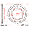 Couronne JT SPROCKETS acier standard - 520