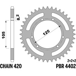 Couronne PBR acier standard - 420