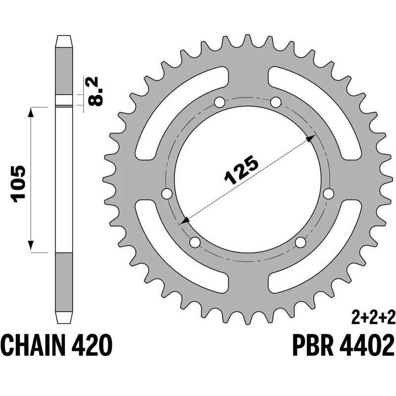Couronne PBR acier standard - 420