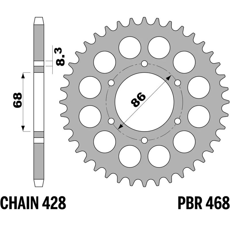 Couronne PBR acier standard - 428