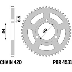 Couronne PBR acier standard - 420