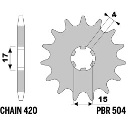 Pignon PBR acier standard - 420