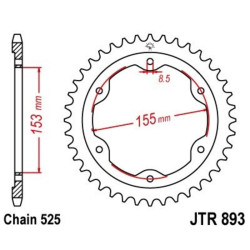 Couronne JT SPROCKETS Acier Standard - 525