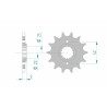 Kit chaîne AFAM 520 XSR4 - 14/43-122 - Couronne acier standard