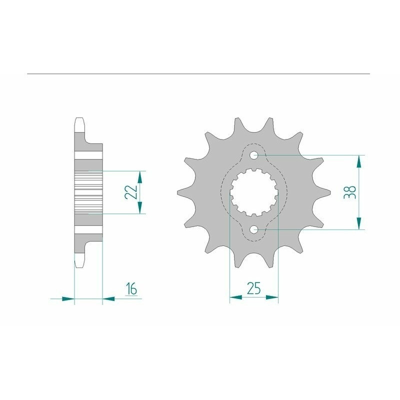 Kit chaîne AFAM 520 XHR4 - 15/46-104 - Couronne acier standard